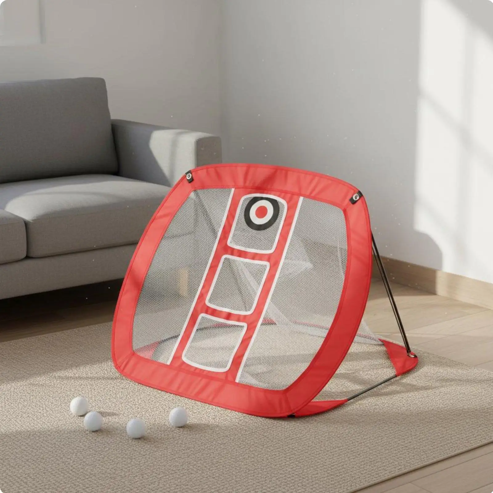 Golf Chipping Net Quick Setup Foldable Design Three Layer Practice Netting for Home and Garden Training