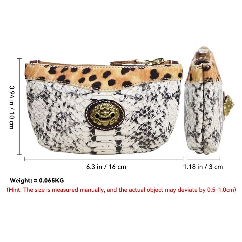 Fashion Portable Money Handbag Cowhide Casual Coin Purse Card Wallet Key Bag