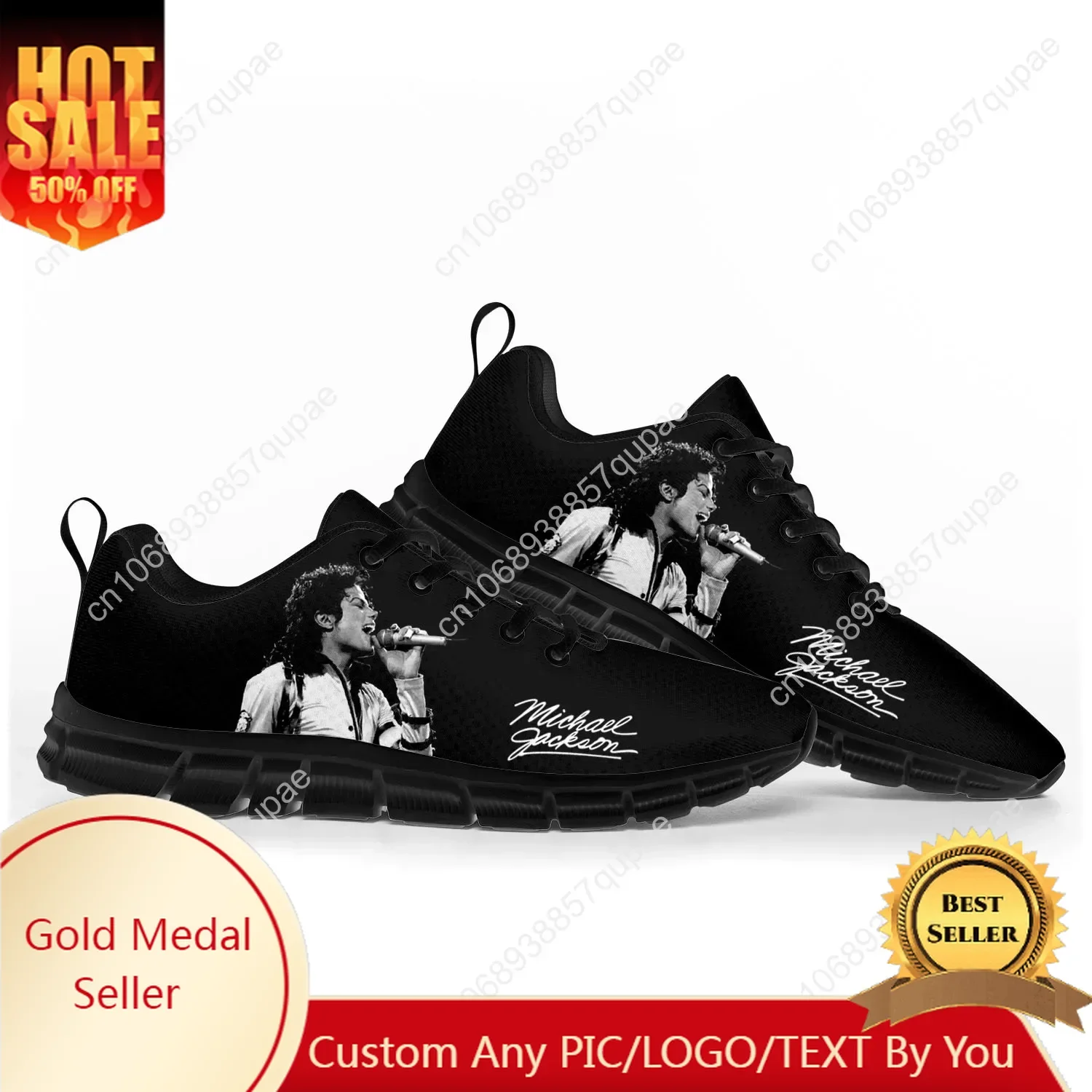 Michael Jackson Pop Singer Dancer Sports Shoes Mens Womens Teenager Sneakers Custom High Quality Couple Shoes