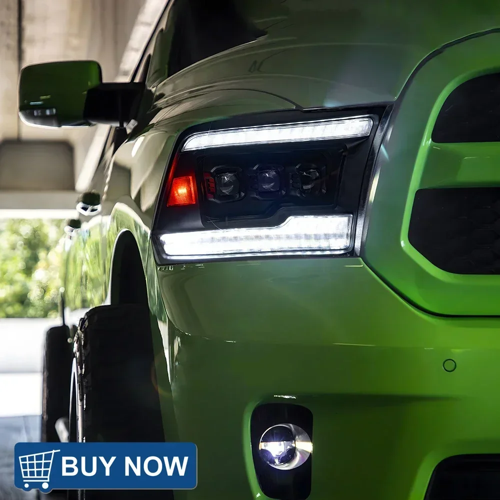 Auto Headlights Assembly For Dodge Ram 1500 2500 2009-2018 LED Projector Three Lens Car Front Lamps Accessories Plug and Play