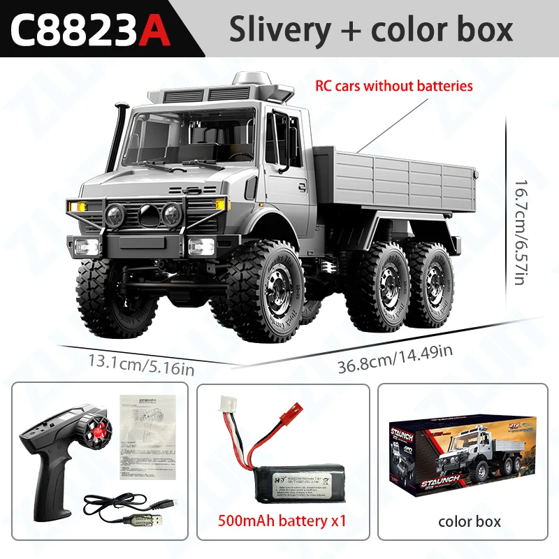 C8823 1/18 Off-road RC Auto 2.4G Afstandsbediening Zeswielig Voertuig Klimmen Transport Redding Crawler Model speelgoed voor Kinderen