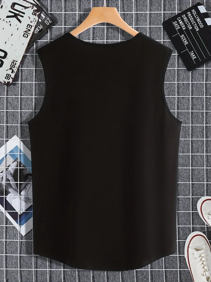 Men's Vest Short-Sleeved T-Shirt - Modern T-Shirt White Milano Italy Print Casual Wear