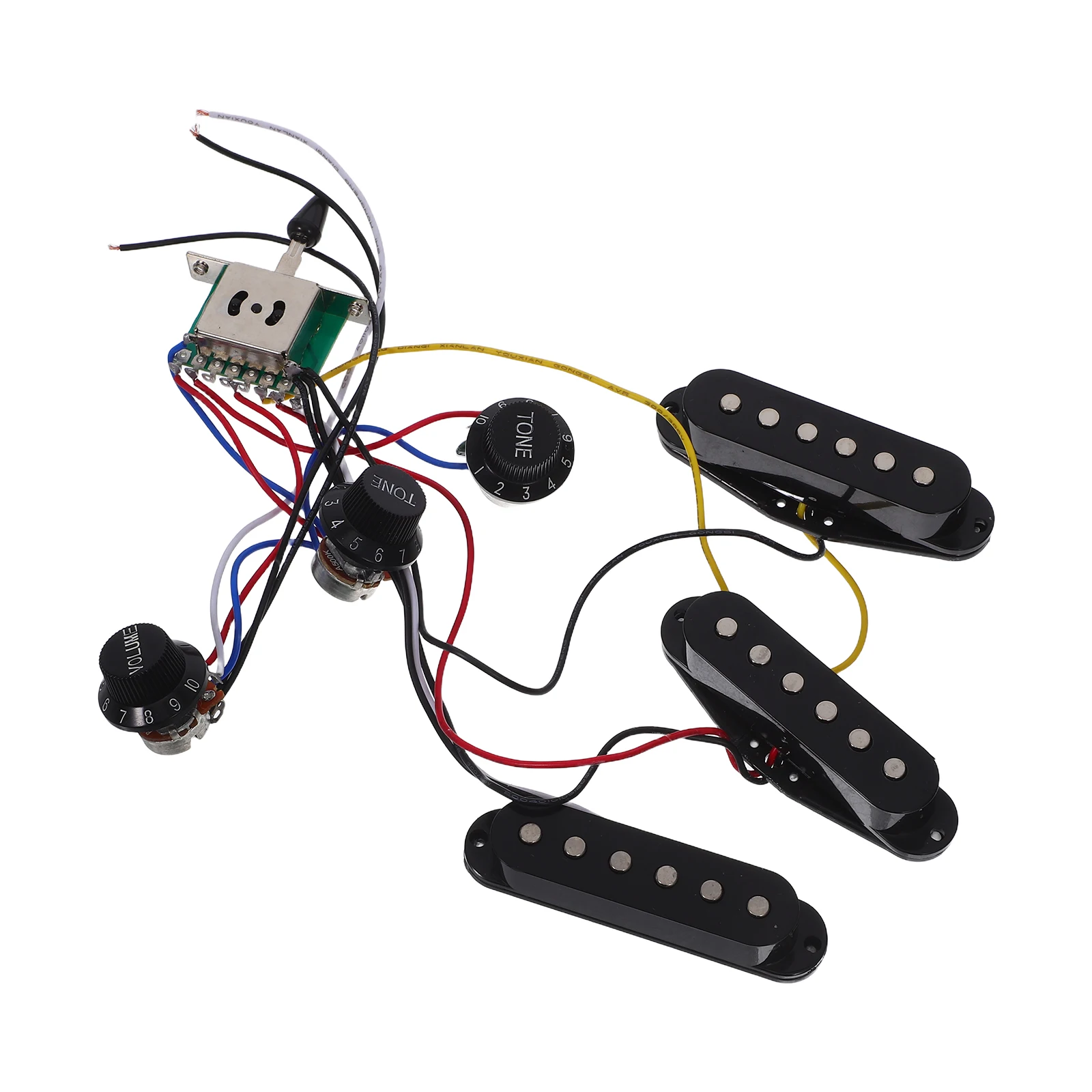 

Electric Guitar Line Kit Circuit Connecting Wires Control Panel Black Single Coil Pickup