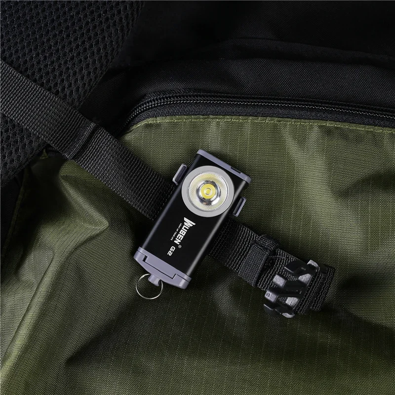 WUBEN G2 Keychain Light 500Lumens Type-C Rechargeable 5 Lighting Modes Magnetic tail 175° Wide-angle Protable LED Flashlight