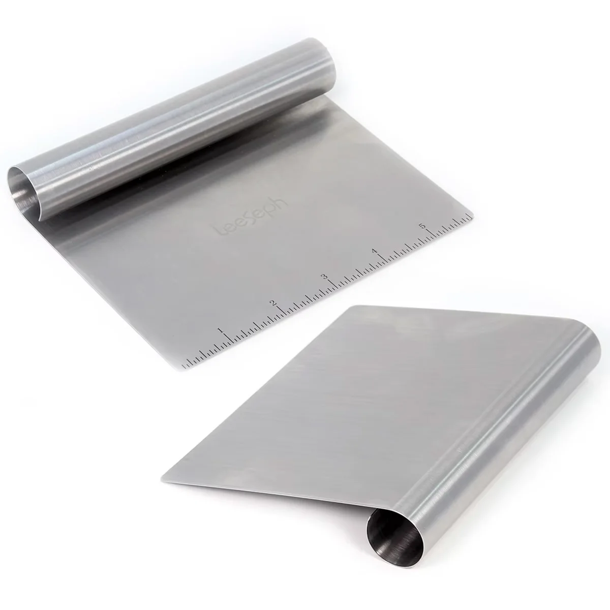 Leeseph Multi-purpose Stainless Steel Scraper & Chopper, Dough Scraper, Pizza Dough Cutter , kitchen tools
