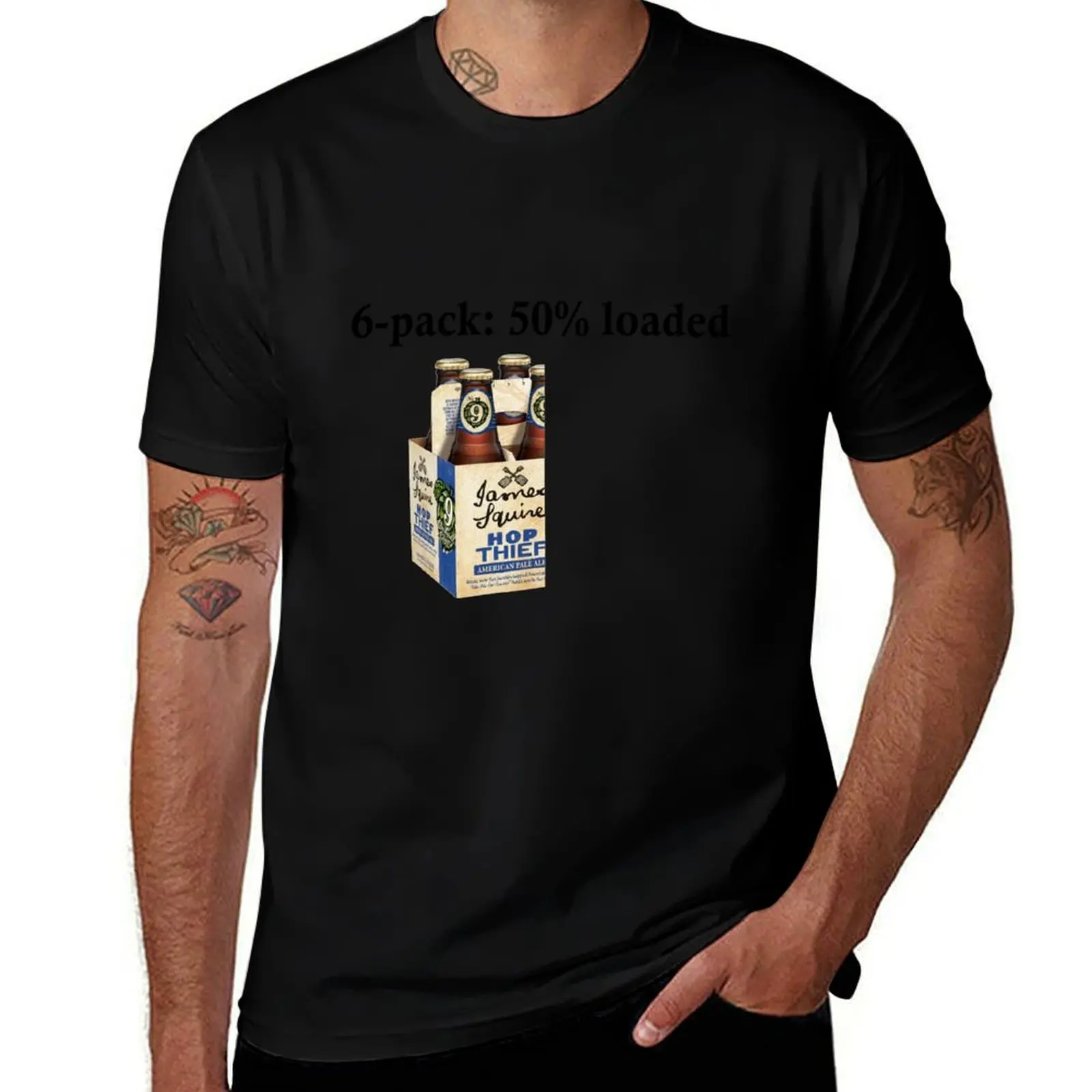 

6-pack loading (James Squire Hop Thief) T-Shirt t shirt man luxury t shirts for man cotton soft T-Shirt