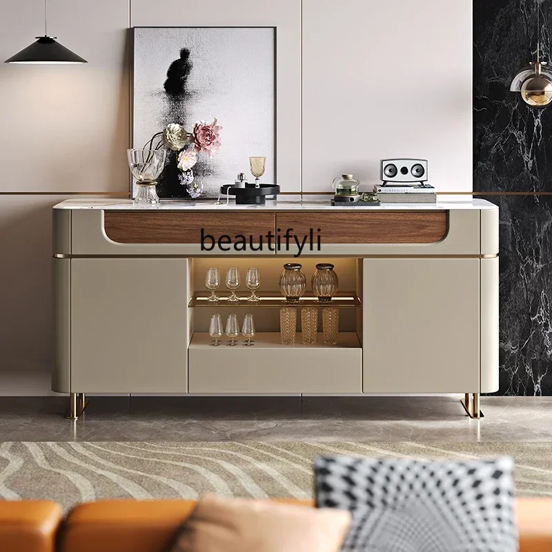 

Asmt52 Светлый роскошный мраморный обеденный боковой шкаф, шкафчик для гостиной, современный простой декоративный шкаф для прохода в виллу