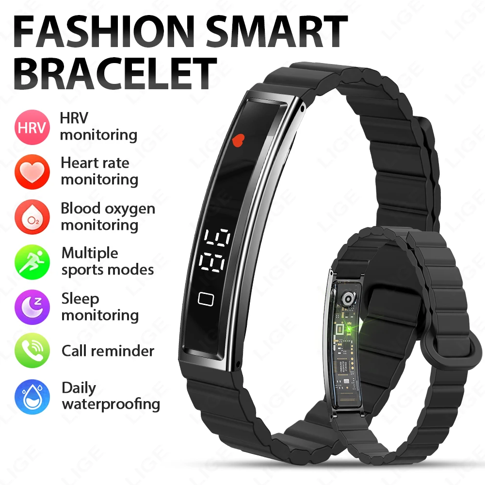 

Men Smart Bracelet 2026 New Fashion Sport Fitness Tracker Daily Heart Rate Health Monitoring IP68 Waterproof Smart Watch Women