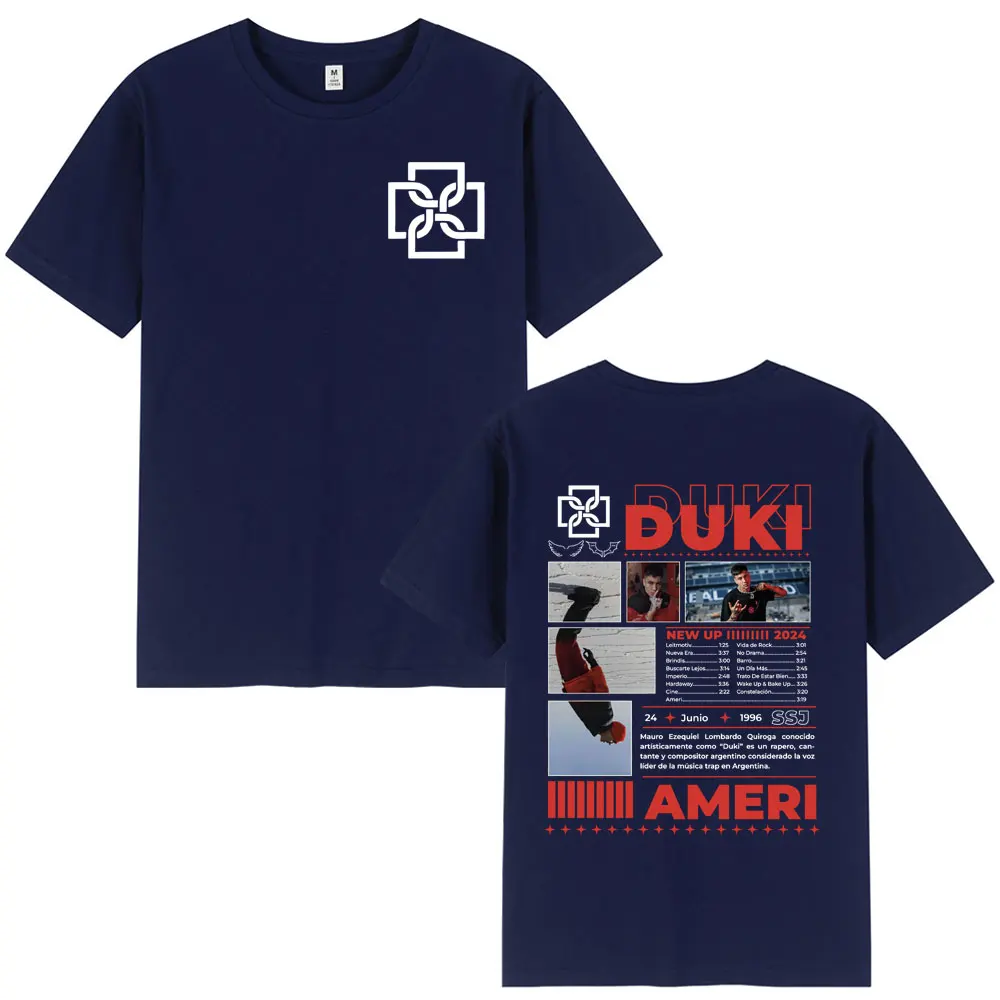 Rapper Duki Ameri Merch T-shirt Men's Clothing Cotton Casual Oversized T-shirts Hip Hop Classic Short Sleeve Unisex T Shirts