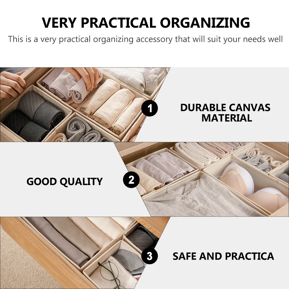

3Pcs Easy Install Underwear Drawer Organizer Cloth Storage Box for Closet Bedroom Storage Box Underwear Closet