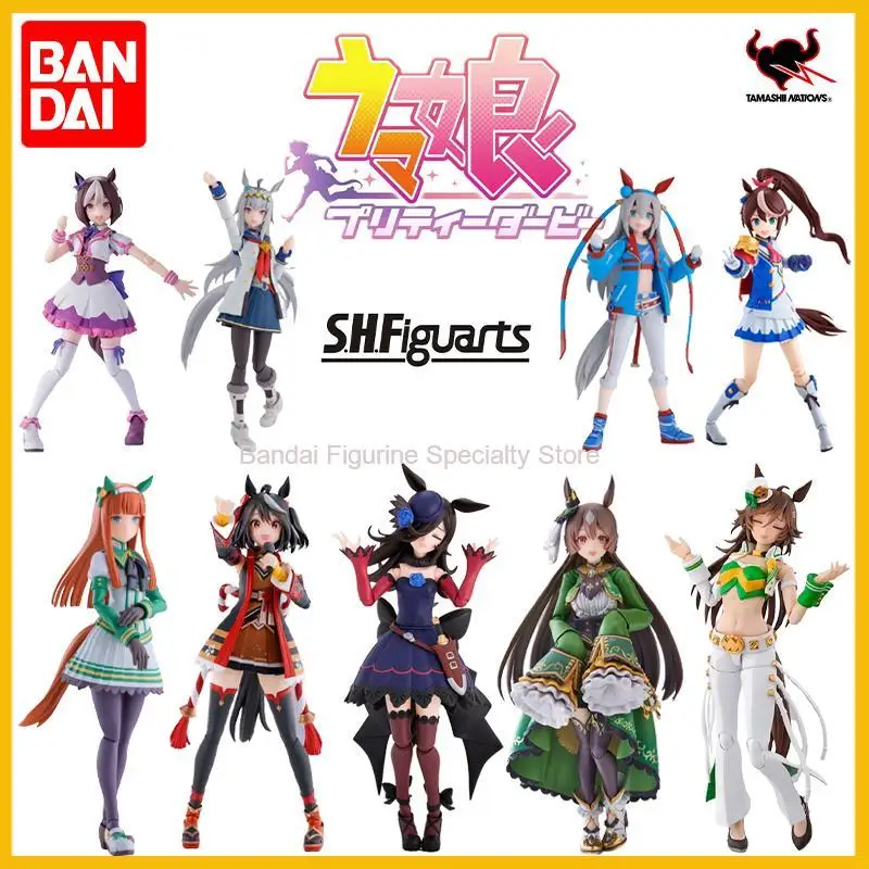 

Bandai Original SHFiguarts SHF Pretty Derby Tokai Teio Oguri Cap Рисовый душ Satono Diamond Аниме Фигурка Игрушки