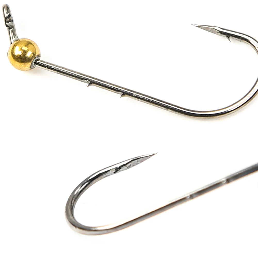 B&U 10 Stück Mini Micro Jig Kopfhaken Rockfish Freiliegender Kopfhaken Widerhaken Forelle Weicher Wurm Köder Jig Angelhaken Angelgerät – Detail 8