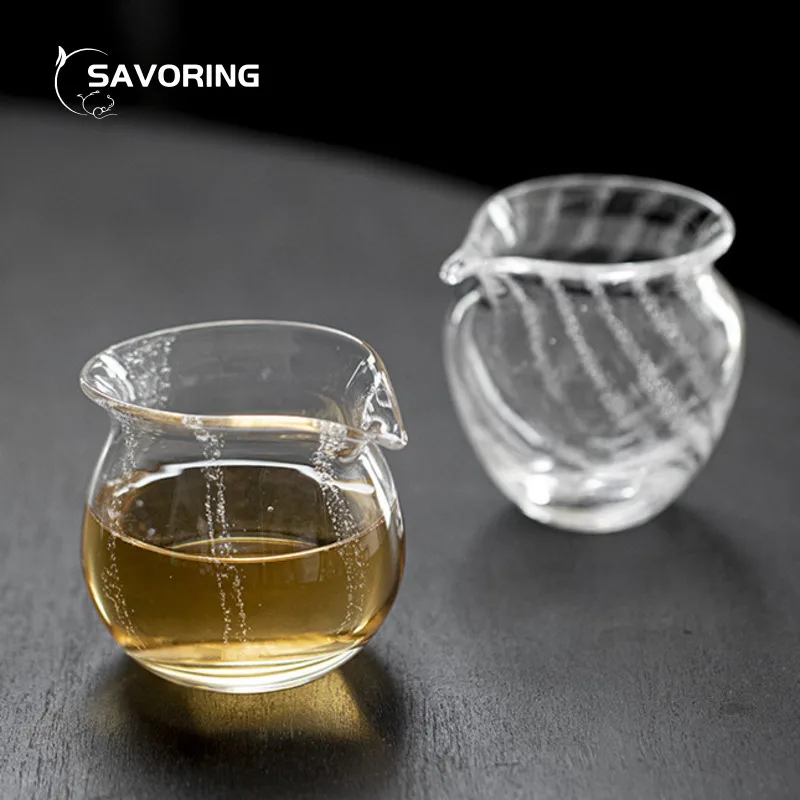 

Pure Handmade Teacups Chhai Crystal Glass Fair Cup Unique Creative Bubble Tea Maker Kungfu Tea Set Tea Ceremony Accessories Home
