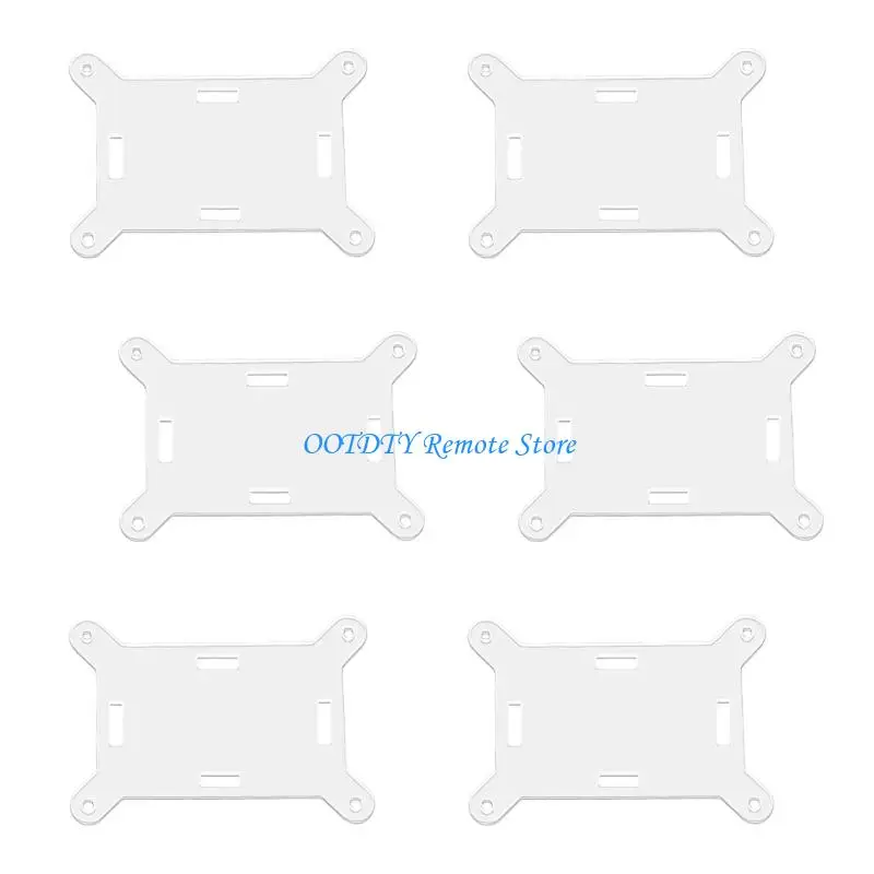 6Pcs Acrylic Badge Holders Pin Attachment Easy Display Identity Cards for Office