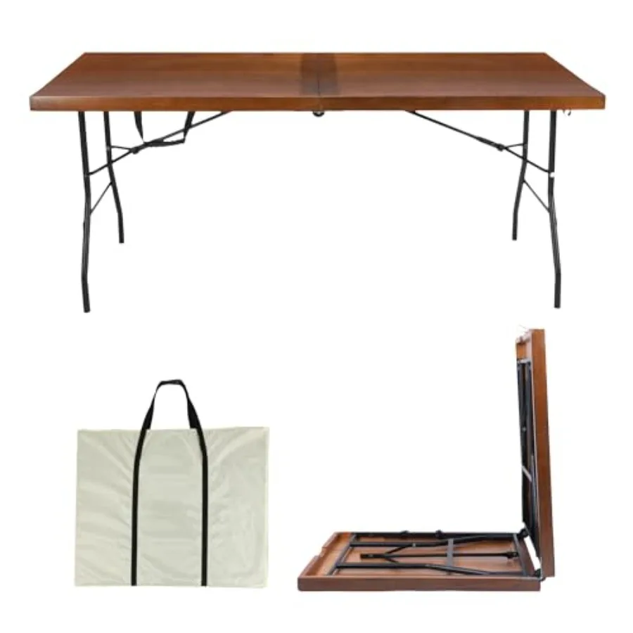 

Деревянный складной стол Sleekform длиной 6 футов с ручкой. Деревянные складные банкетные столы для ужина — 6 футов x 28 дюймов. Портативный, прочный и светлый.