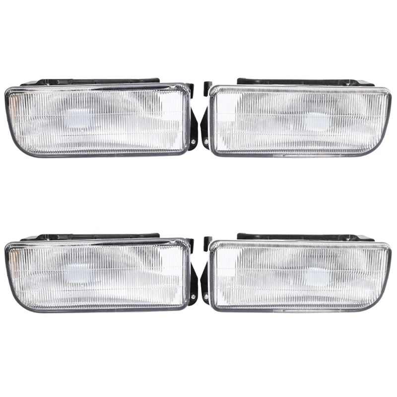 

4X Car Front Bumper Fog Lamp Lens Lamp For Bmw E36 1992 1993 1994 1995-1998 H1 Without Bulb