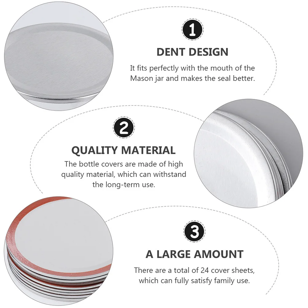 

54 шт., серебряная жесть, крышки для банок Mason, крышки для банок, уплотнительная крышка для бутылок, крышки для консервирования, крышка для банок, твердая крышка для хранения