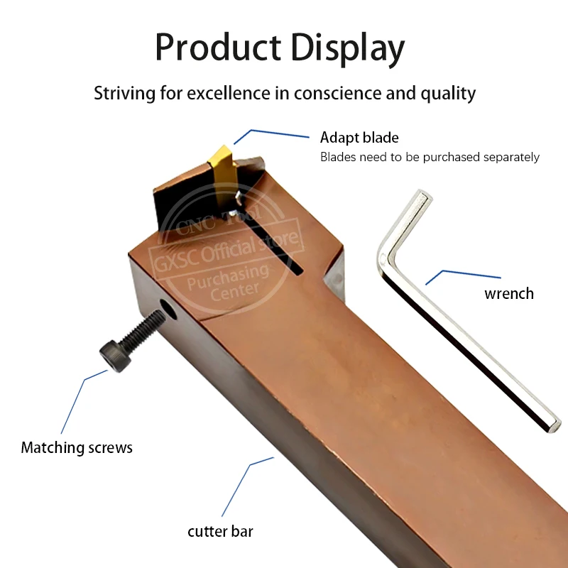 MGGN/MGMN300 Carbide Insert MGFVR MGFVR320 MGFVR325 High Quality Spring Steel 7Shaped Face Groove Cutter Turning Tool Holder For
