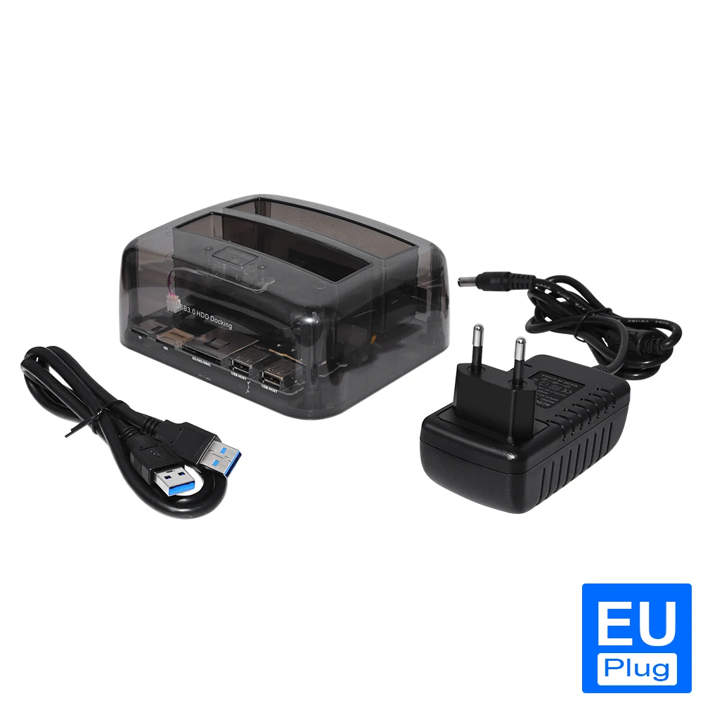DeepFox USB 3.0/Type C to SATA/IDE Hard Drive Docking Station for 2.5inch/3.5inch HDD Enclosure M2 TF SD Slot For TV Laptop
