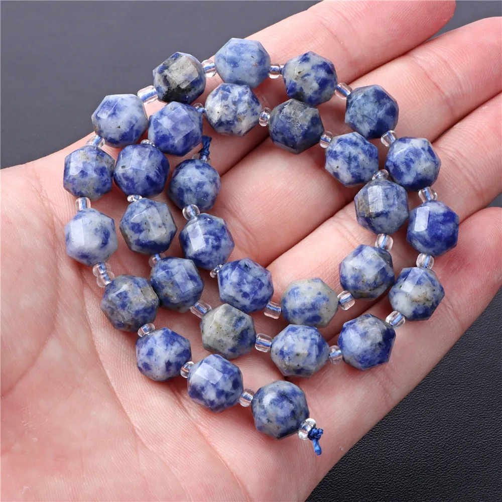 Natural Stone Beads Blue-vein Jaspers Sodalite Round Rondelle Loose Spacer Bead For Beadworke Diy Bracelet Necklace Handmade