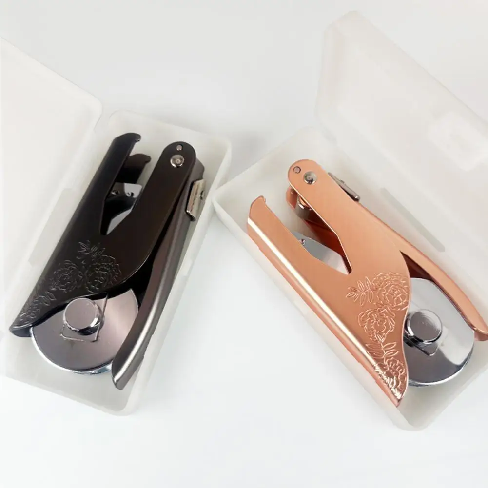 High Book Embosser Hand Operated Book Embosser Stamp Stainless Steel Embossing Tool for Paper Cardboard Leather Diy Craft
