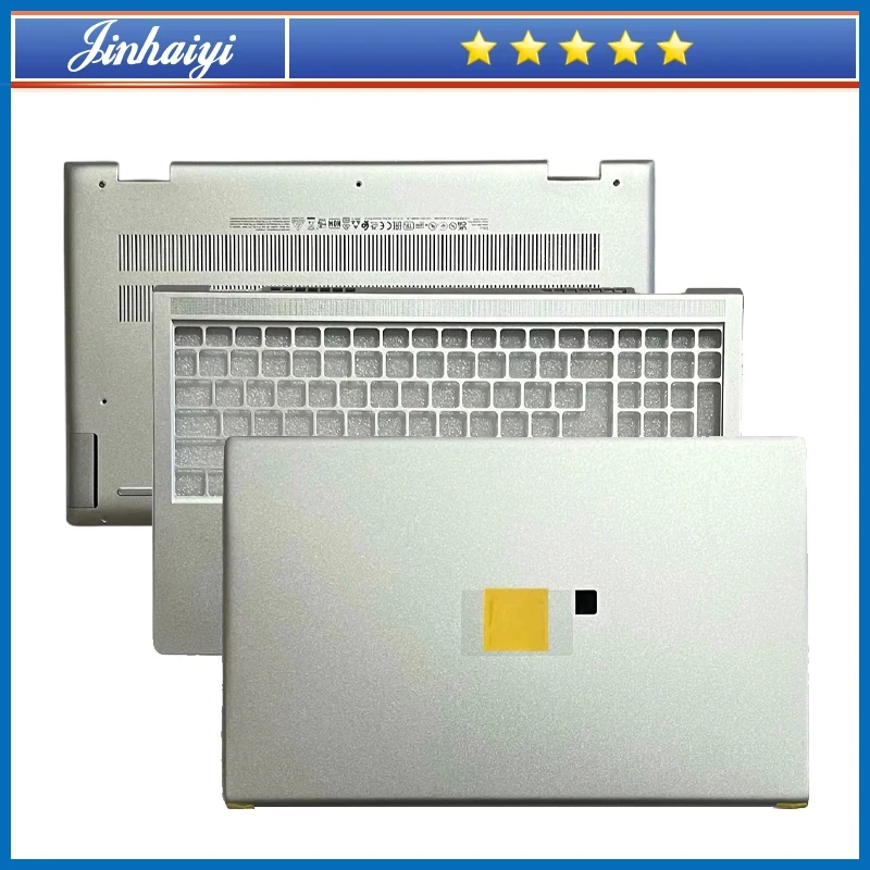 

Серебристый для Dell Inspiron 15 Plus 7510, задняя крышка экрана ноутбука, верхняя нижняя крышка, упор для рук, нижняя часть корпуса 0165K0 0W9W9W 0F48H2