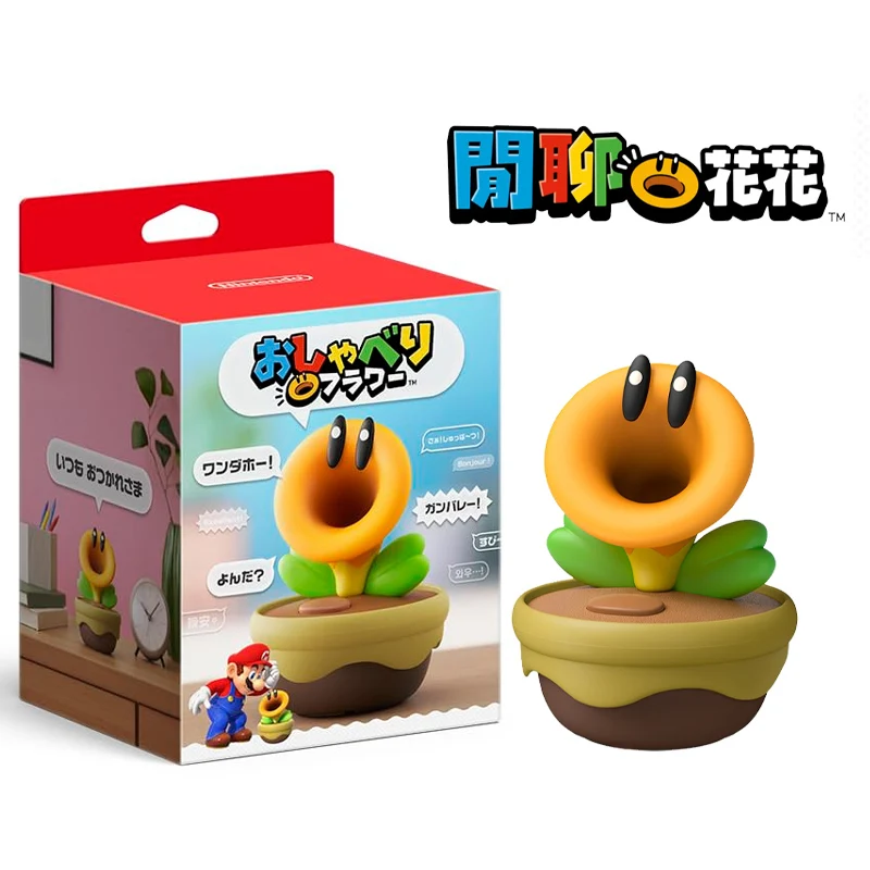 Flor Falante - Ornamento de Mesa com Voz da Nintendo 100% Original Super Mario Bros. TM Figura Maravilhosa Presentes para Crianças e Mulheres