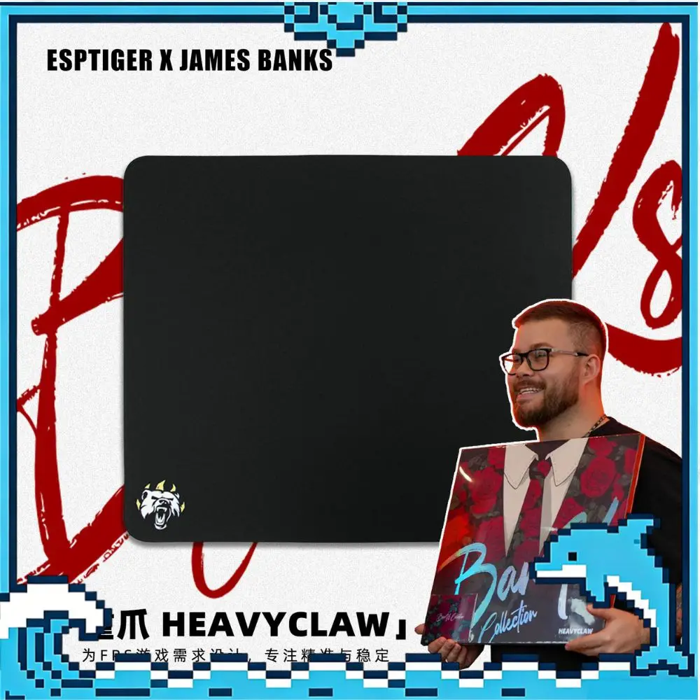 BANKS COLLECTION HEAVYCLAW Gaming Mouse Pad FPS Mouse Pad Waterproof 6mm Fine Neutral Control Pad For CSGO Pc Accessories Gifts