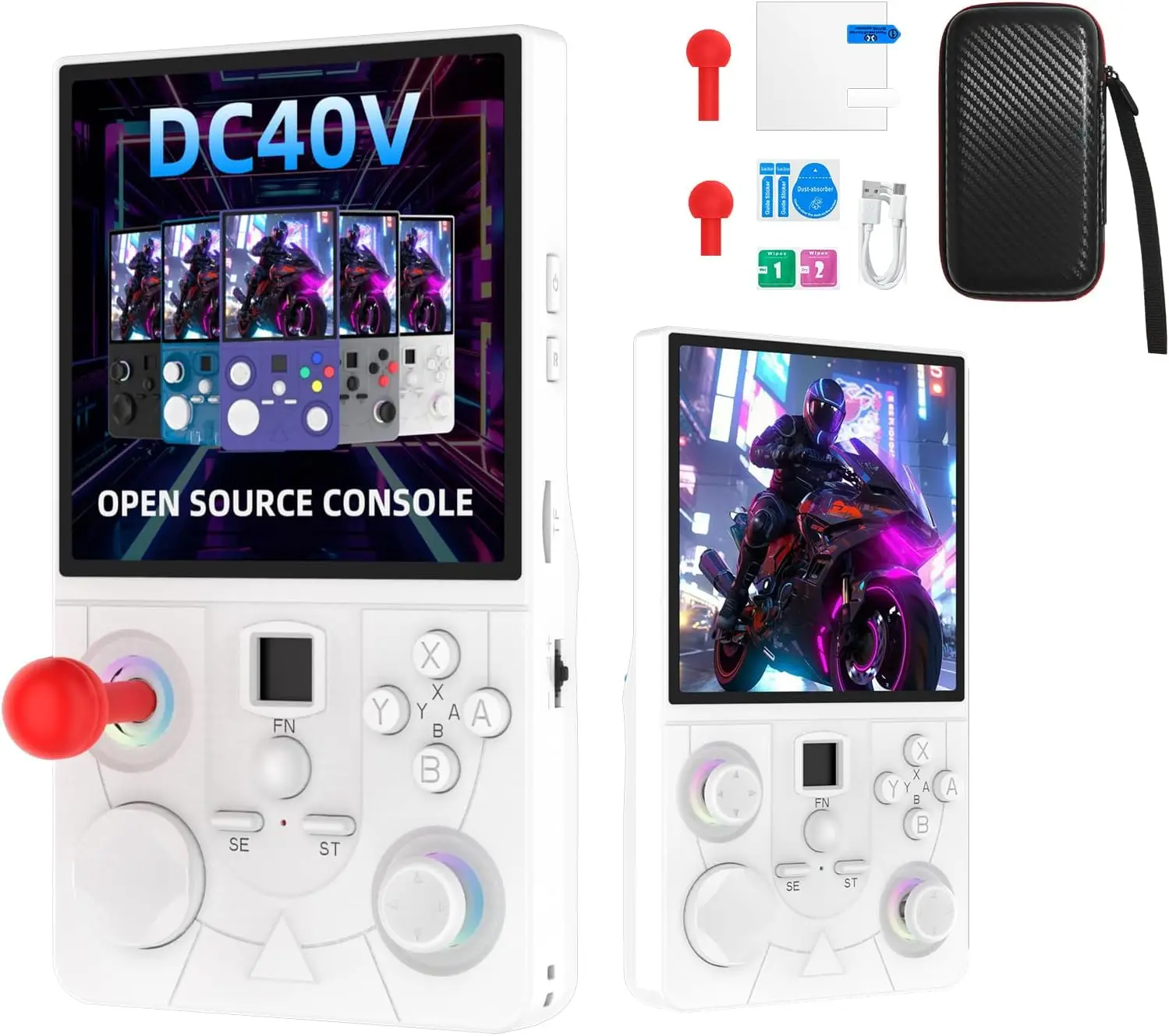 

FLLAPT DC40V Retro Handheld Game Console ,4.0 Inch IPS Screen,Preloaded Classic Games with Multiple Emulator,4000mAh Battery