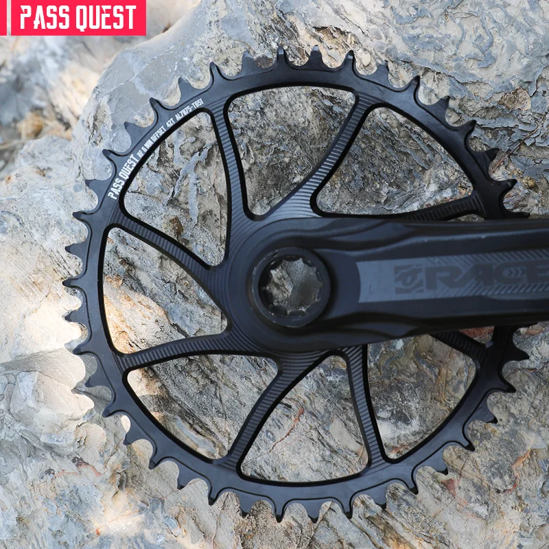 

PASS QUEST RF велосипедная цепь со смещением 6 мм 38-46T 7075 из алюминиевого сплава с выдолбленной обработкой для Easton для RACEFACE XXE