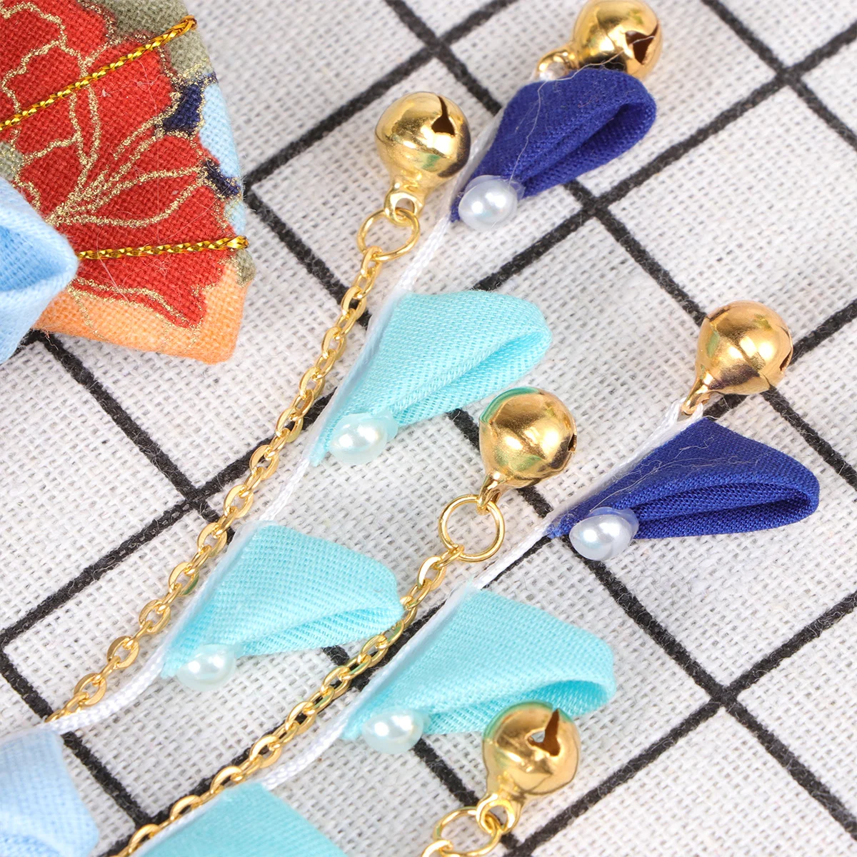 

Bridal Hair Accessories Tassels Ornaments Traditional Hairpin Blue Japanese Women