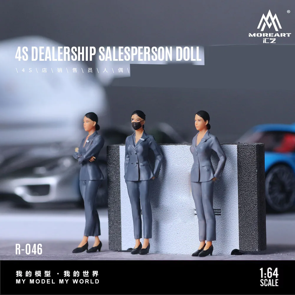 

More Art 1:64 4S Shop Sales Doll Set, Resin Decoration Figure Model for Gift&Display&Collection