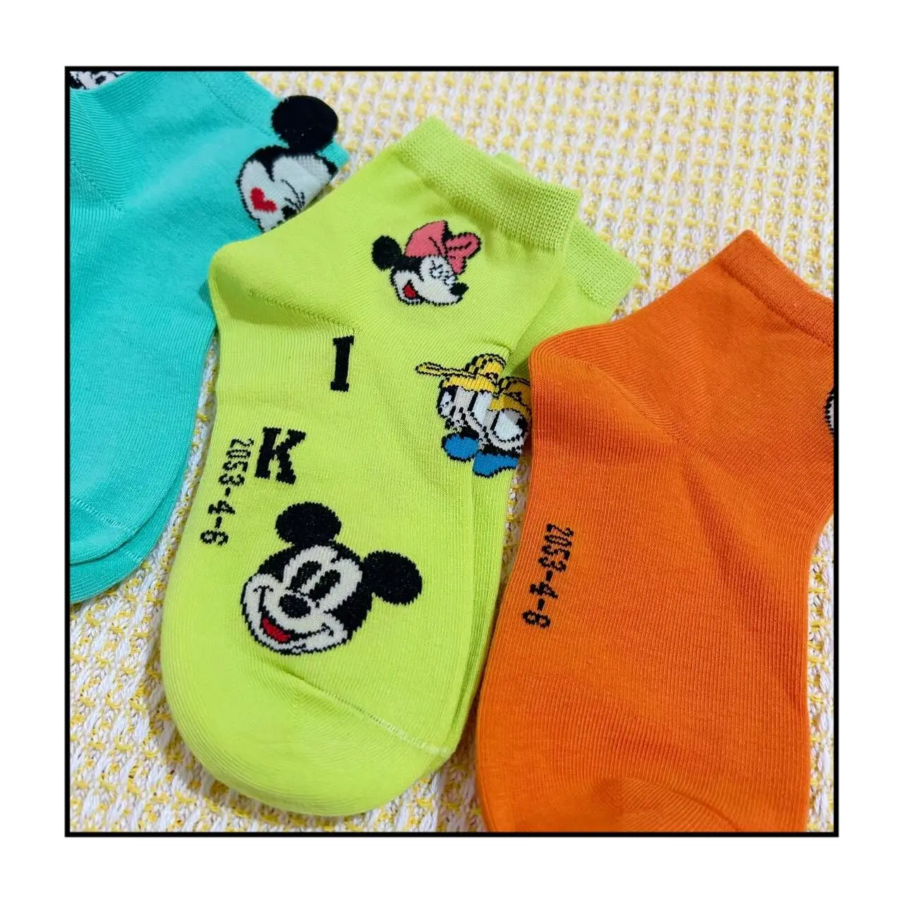 5Pair/bag New Disney Baby Cute Cartoon Soft Short Socks for Kids Mickey Fashion Boat Socks for Boys Cotton Girls 4-15Years