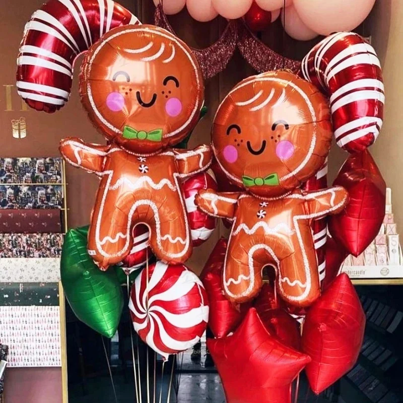 1Set Merry Christmas Balloons Candy Santa Claus Elk Ballons DIY Christmas Decorations For Home New Year 2023 Navidad Party Decor