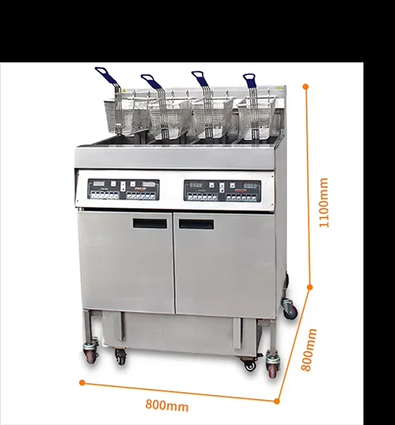 Computer Control Deep Fryer With Built-in Oil Filtration, 56L Spare Parts Electric Silver CE Stainless Steel Provided PLC 2021
