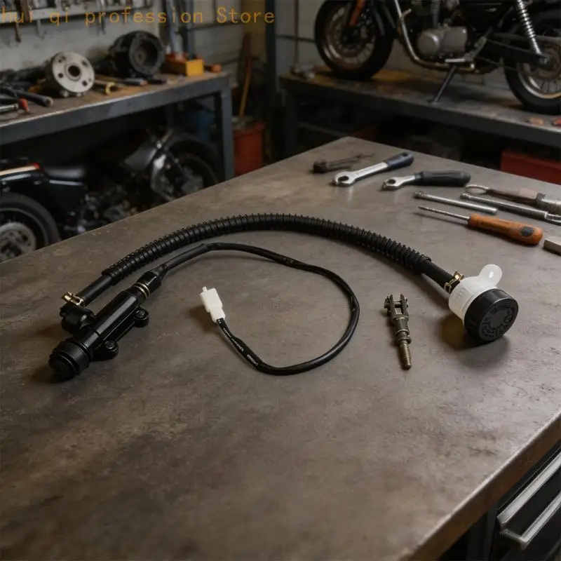 Motorrad-Hinterradbremspumpe, Ersatzteil mit Hydraulikschlauch und separatem Flüssigkeitsbecher, 4 Halterung für TNT300 BJ300 – Detail 2