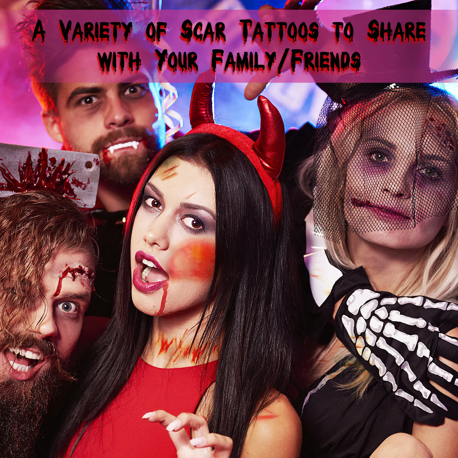 Realistic Scar Stickers Fake Wound Prank Props For April Fool'S Day Halloween Party Supplies Skin-Friendly Pvc Bruise