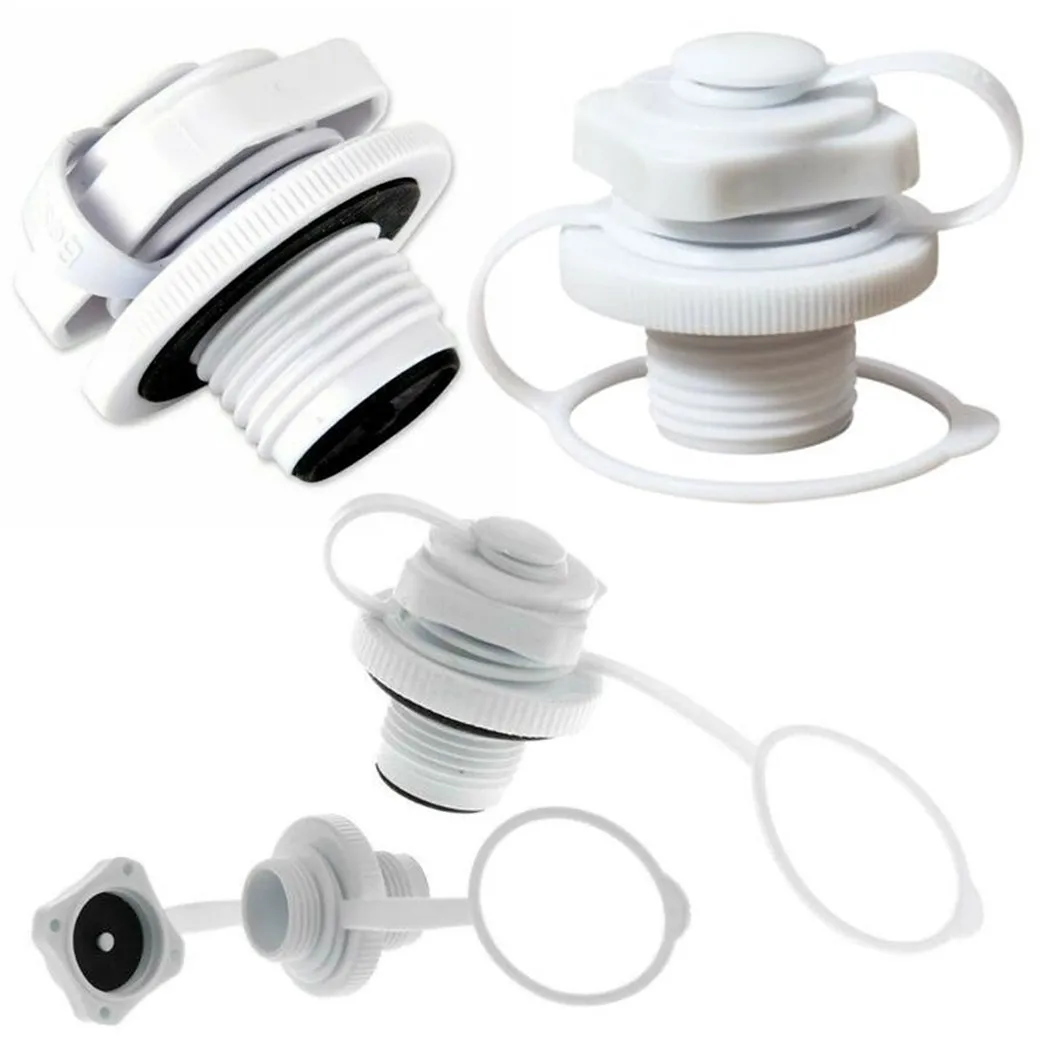 White Boston Air Valve One-way Inflation Valve Airbeds Approx. 22mm BIGMOUTH Boats Canoes Kayaks Plastic Pool Rafts