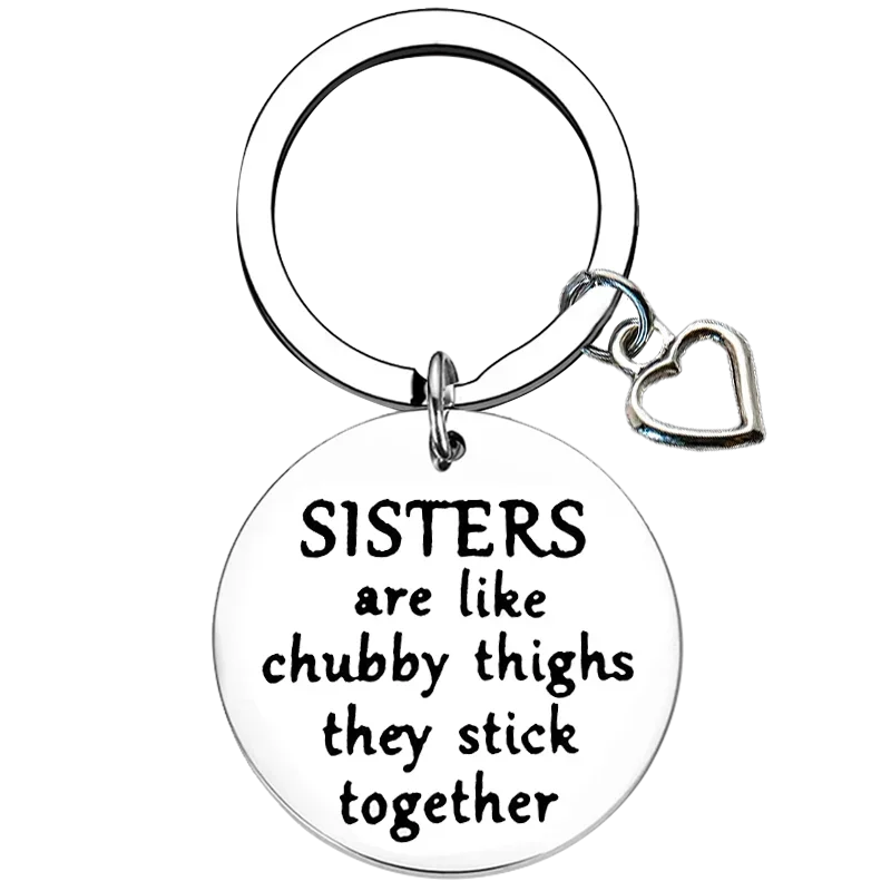 Sister Keychain Best Friends Key Rings Teen Girls Little Sister Graduation Birthday Gifts