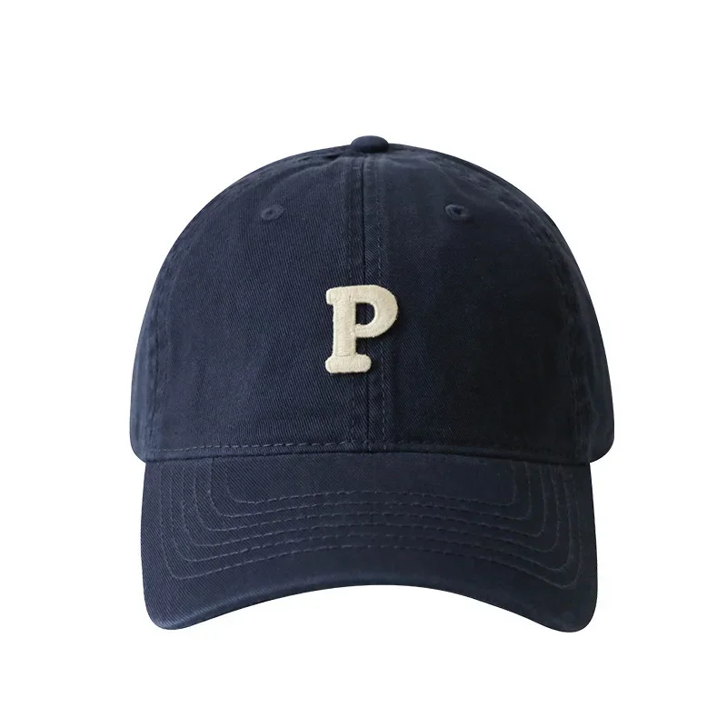 Men and Woman\'s Letter P Embroidered Baseball Caps Adjustable Casual Cotton Sun Hats Unisex Solid Color Visor Hats Кепка Женская