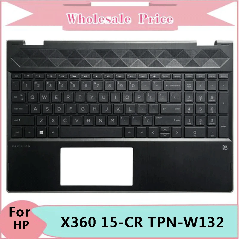 

New Original For HP Pavilion X360 15-CR TPN-W132 Laptop Palmrest Case Keyboard US English Version Upper Cover