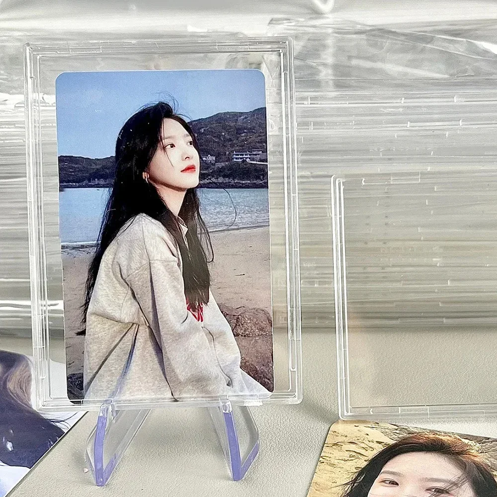 

1-10 упаковок, прочный акриловый держатель для карт, прозрачные защитные чехлы для карт, корейская фотокарта с изображением идола, защитный рукав от царапин