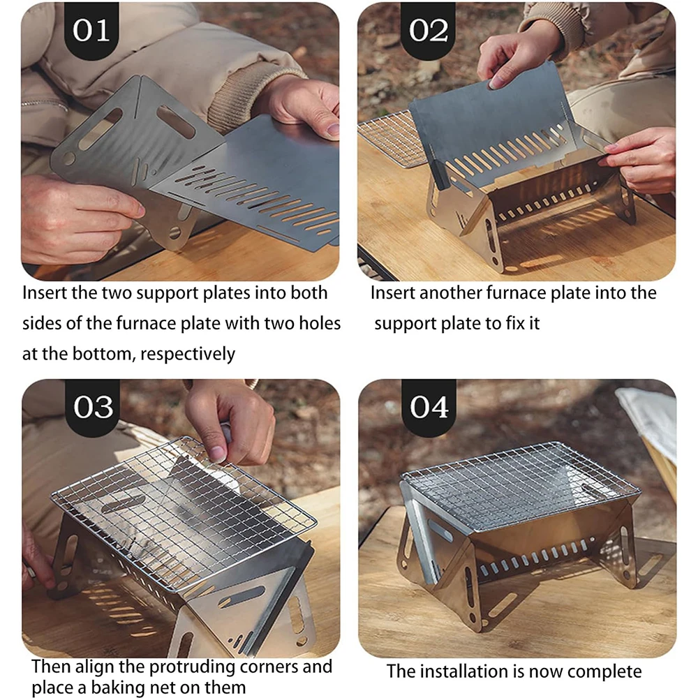 Camping Barbecue Stove with Gr - огляд і ціна Camp Grill Portable Folding