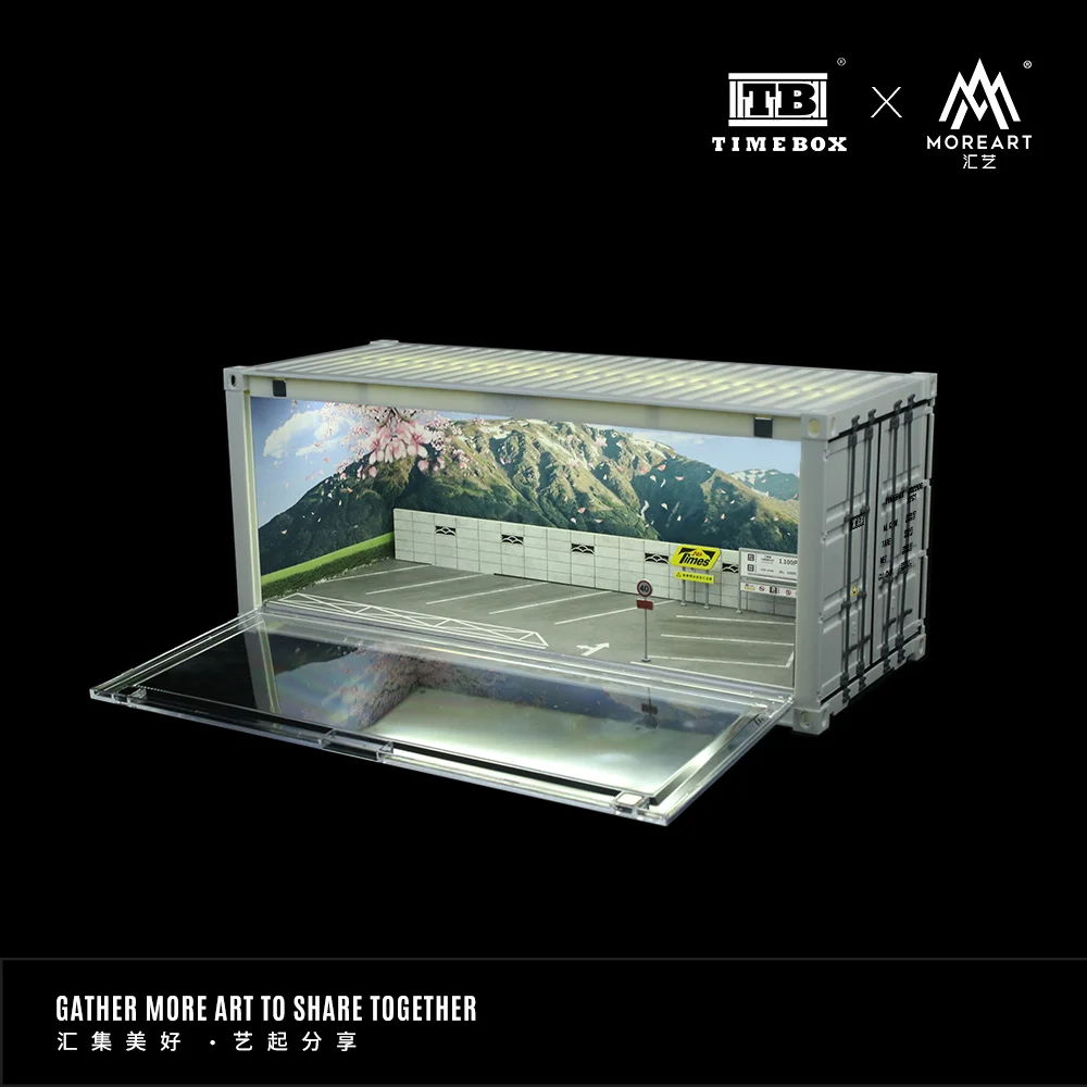 XT More Art /Timebox 1:64 Iniziale D Container Versione scena Modello di auto Parcheggio