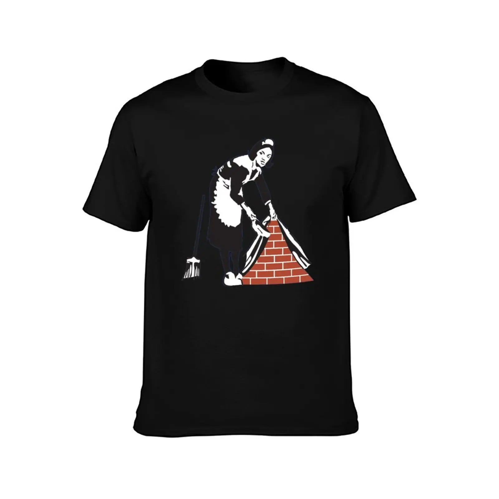 Banksy Sweep it Under the Rug! T-Shirt Comfortable Daily Wear Tee T-Shirt