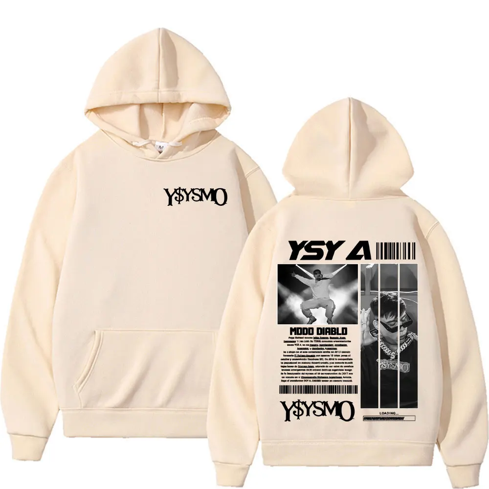 مغني الراب Ysy A Ysysmo ألبوم جولة 2025 ميرش بلوزات الرجال النساء عالية الجودة الهيب هوب هوديي ريترو كم طويل هوديس الشارع الشهير