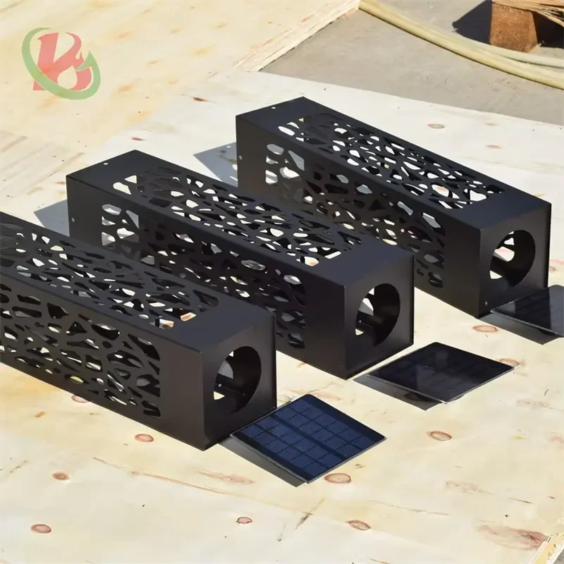 Garden Outdoor Corten Steel Metallic Series Customized Light Box