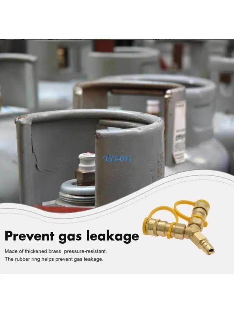 

E15A Natural Gas Quick Adapter 3/8 Y Splitter for Natural Gas Grills
