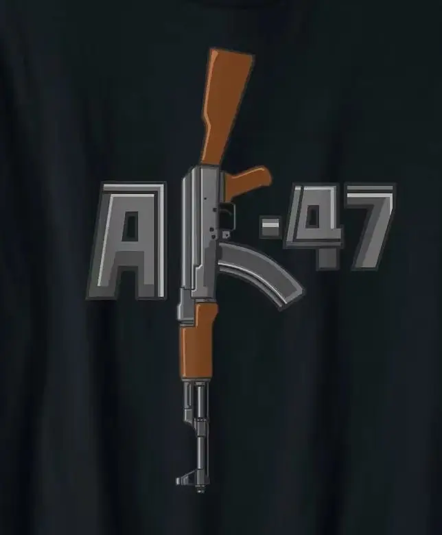 

AK-47 Rifle Gun K Art Design, AK47 Assault Rifle Owner Gifts T-Shirt. Summer Cotton Short Sleeve O-Neck Mens T Shirt New S-3XL