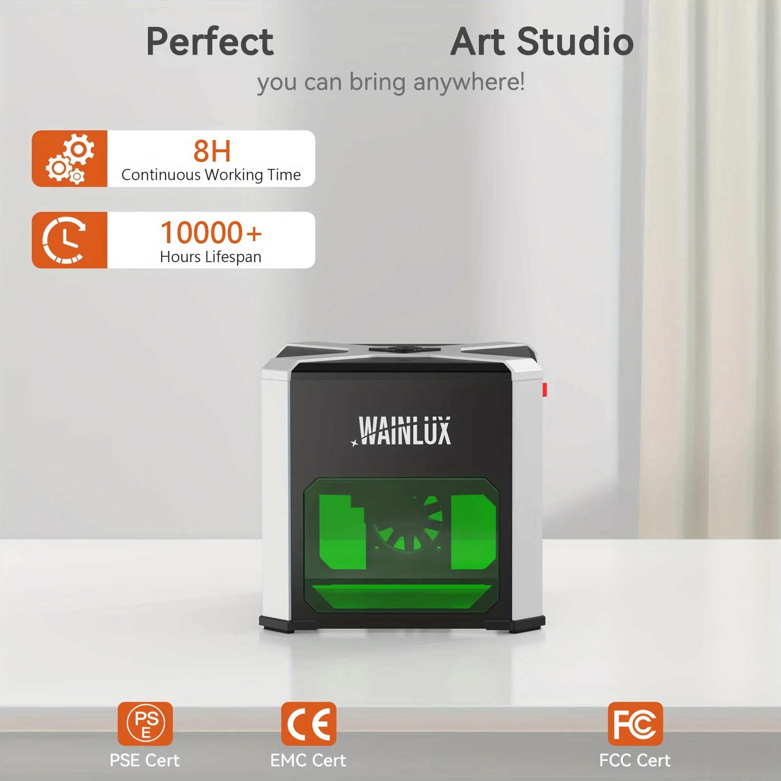 WAINLUX K6 Pro, 3000mW Laser Engraving Machine, 0.05mm Accuracy, BT Connection Portable Mini Laser Cutter Engraver, DIY Art